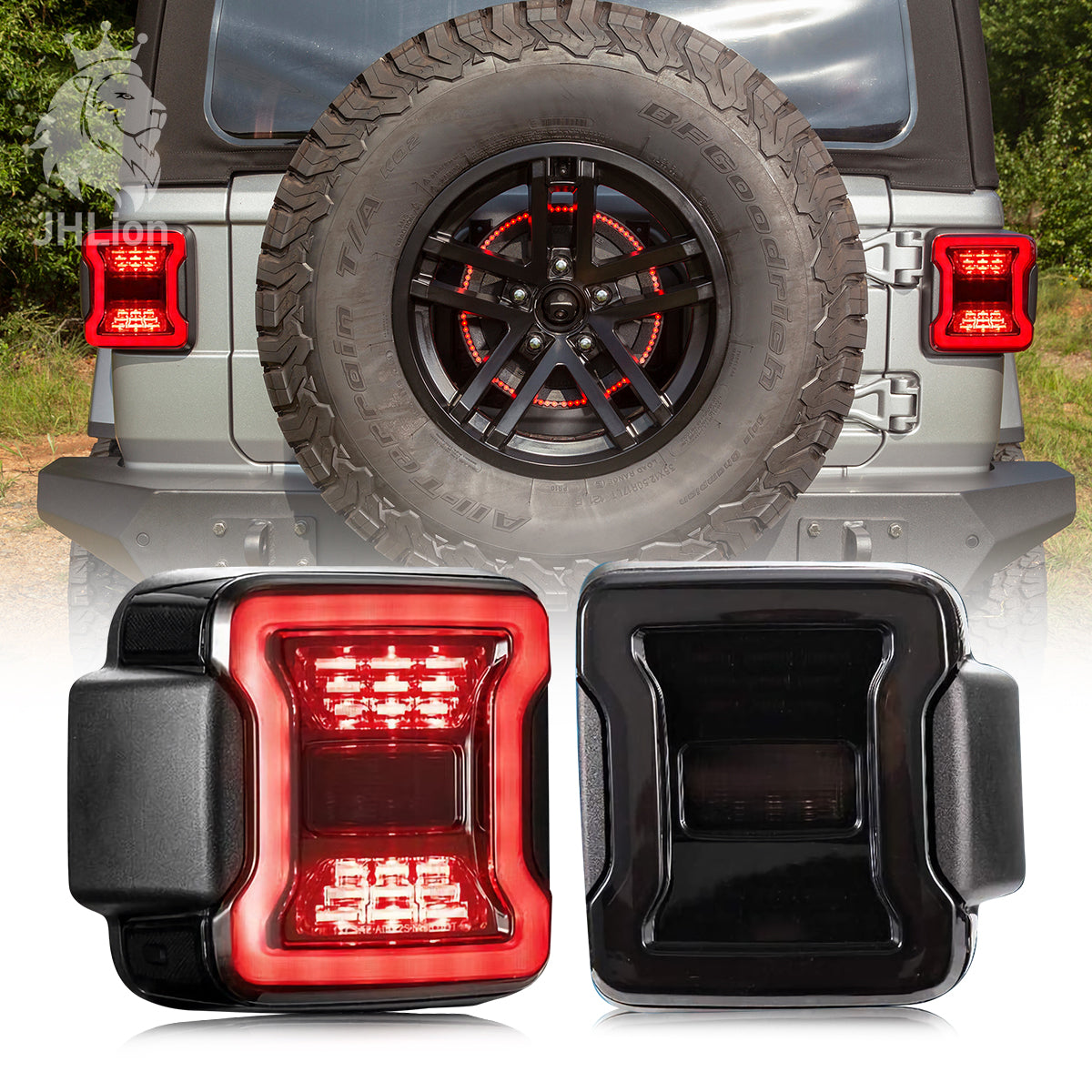 Smoked LED Tail Lights for 2018-2020 Jeep Wrangler JL/JLU LED