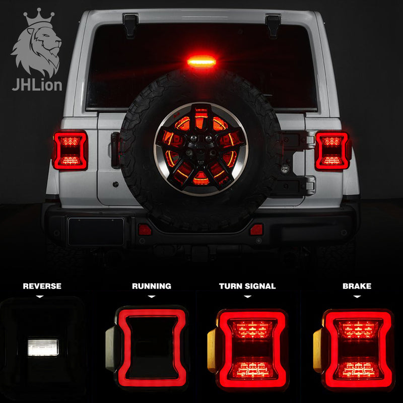 Smoked LED Tail Lights for 2018-2020 Jeep Wrangler JL/JLU LED