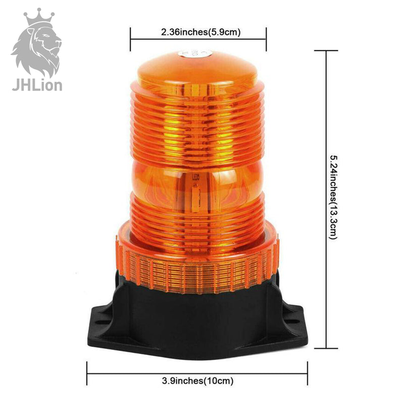 30 LED Amber/Yellow 15W Emergency Warning Flashing Safety Strobe Beacon Light