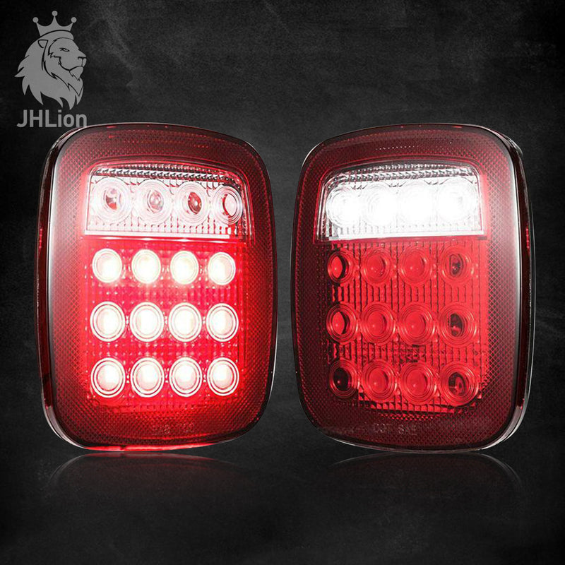 Pairs 38 LED Jeep Style Universal Tail Brake Turn Stop Licence