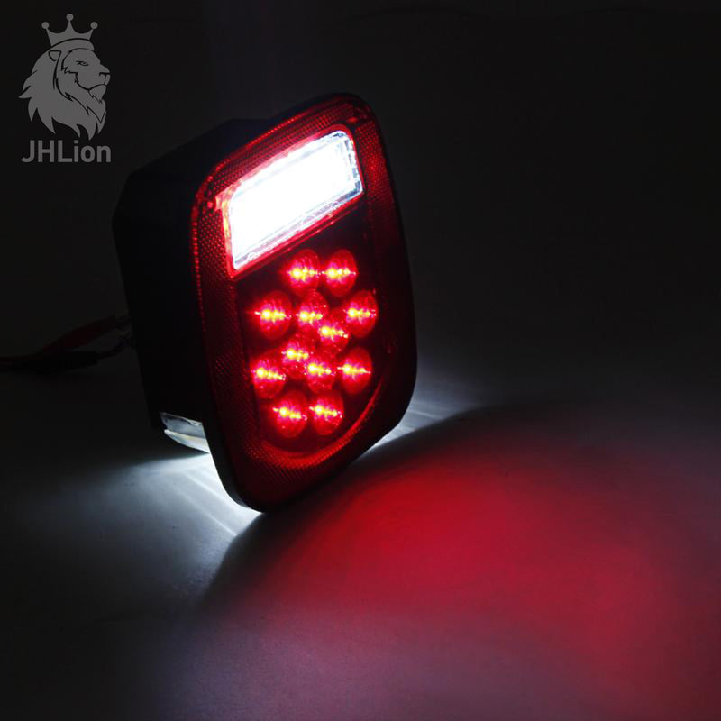 2PCS LED Tail Lights Brake Reverse Turn Signal Lamp For Jeep Wrangler TJ CJ 76-06